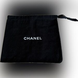 Chanel Black Drawstring Dust Bag  11 3/4” Length x 10 1/2” Height